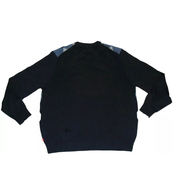 Izod $60 Mens Navy Blue Light Blue Grey Argyle Print Sweater shirt sz. XL New - Picture 5 of 5